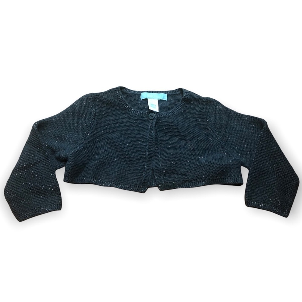 🎉3 For 15$🎉 Gray Knitted Sparkling Bolero Cropped Sweater Size 6 Months